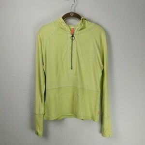 Lucy Lime Green Half Zip Althletic Hoodie Jacket
